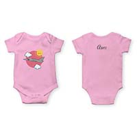 Růžové kojenecké body 6M